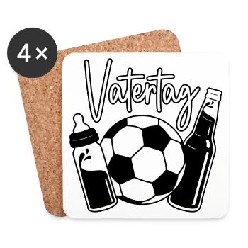 Vatertag Fußball - Untersetzer (4er-Set) - Weiß - Vorne
