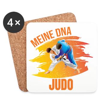 Meine DNA - Judo - Untersetzer (4er-Set) - Weiß - Vorne