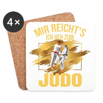 Mir reicht's, ich geh zum Judo - Untersetzer (4er-Set) - Weiß - Vorne