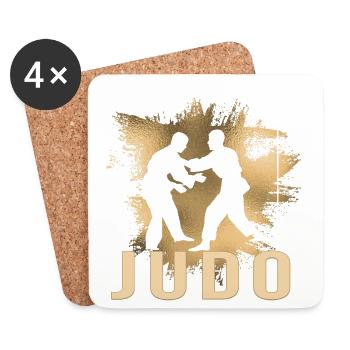 Judo - Untersetzer (4er-Set) - Weiß - Vorne