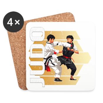 Judo - Untersetzer (4er-Set) - Weiß - Vorne