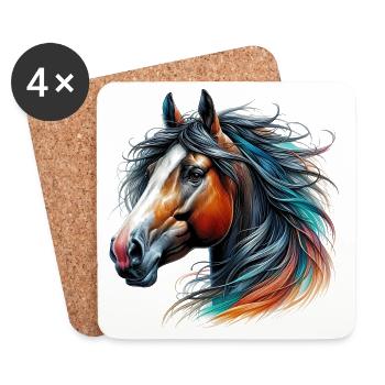Horse - Coasters (set of 4) - white - Front