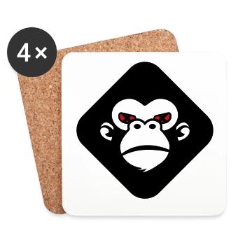 Gorilla-Logo - Untersetzer (4er-Set) - Weiß - Vorne