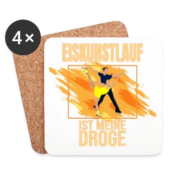 Eiskunstlauf ist meine Droge - Untersetzer (4er-Set) - Weiß - Vorne