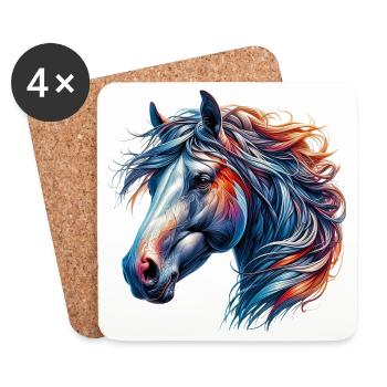 Horse - Coasters (set of 4) - white - Front