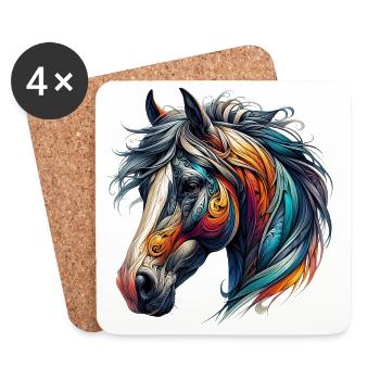 Horse - Coasters (set of 4) - white - Front