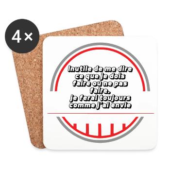 I do as I want - Coasters (set of 4) - white - Front
