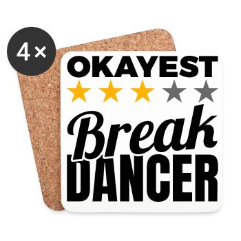 Okayest Breakdancer - Untersetzer (4er-Set) - Weiß - Vorne