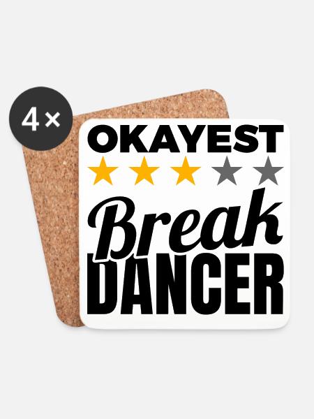 Breakdancer d’Okayest - Dessous de verre (lot de 4) - blanc