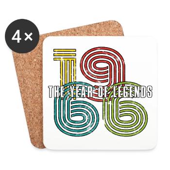 Vintage 1966 - Untersetzer (4er-Set) - Weiß - Vorne