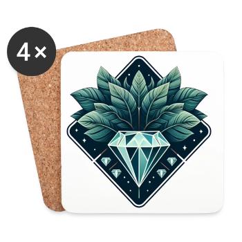 Blooming Diamond - Coasters (set of 4) - white - Front