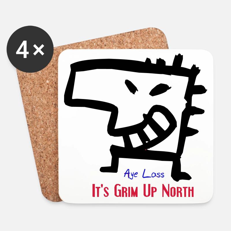 Grim up north - Untersetzer (4er-Set) - Weiß