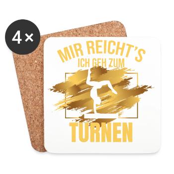 Mir reicht's, ich geh zum Turnen - Untersetzer (4er-Set) - Weiß - Vorne
