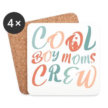 Cool Girl Moms Crew – Mom Life Design - Dessous de verre (lot de 4) - blanc - Devant