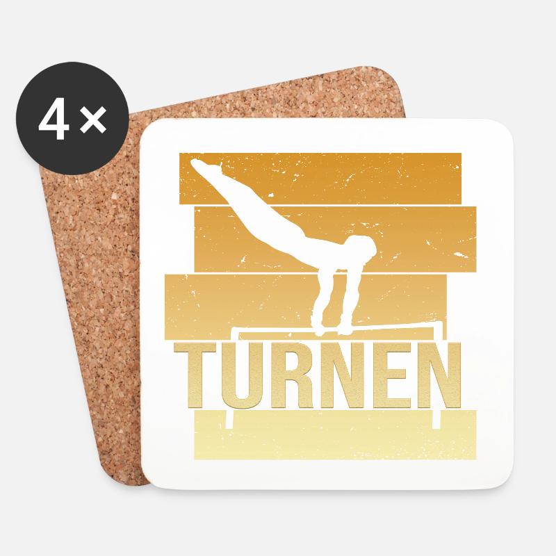 Turnen - Untersetzer (4er-Set) - Weiß