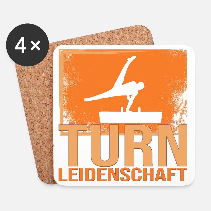Turn Leidenschaft - Untersetzer (4er-Set) - Weiß