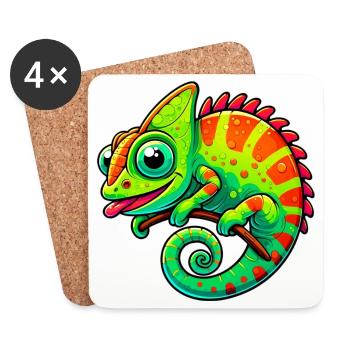 Chameleon - Coasters (set of 4) - white - Front