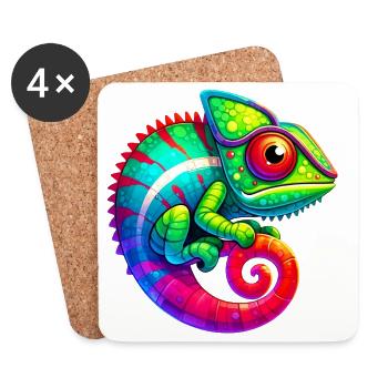 Chameleon - Coasters (set of 4) - white - Front