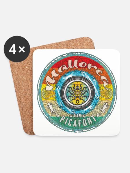 Mallorca Balearen can picafort - Untersetzer (4er-Set) - Weiß