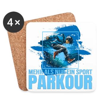 Mehr als nur ein Sport - Parkour - Untersetzer (4er-Set) - Weiß - Vorne