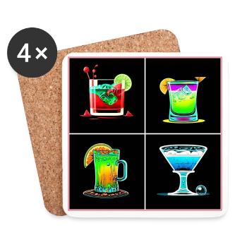 Gang du mardi - Dessous de verre (lot de 4) - blanc - Devant