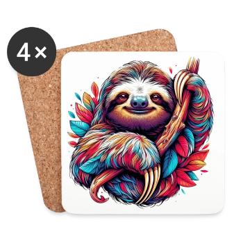 Sloth - Coasters (set of 4) - white - Front