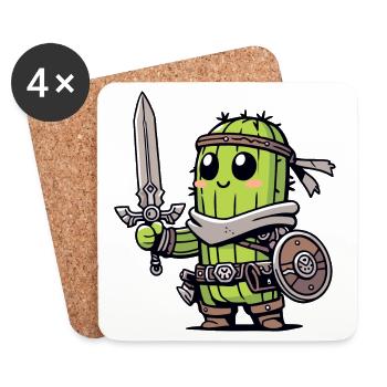 Avocado Knight: The Bravocado Warrior - Coasters (set of 4) - white - Front
