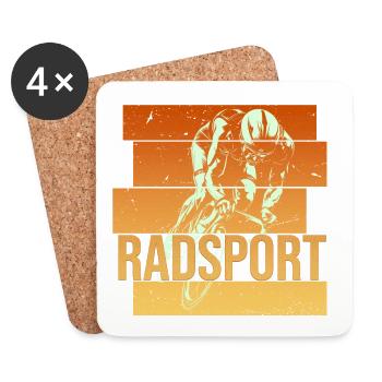 Radsport - Untersetzer (4er-Set) - Weiß - Vorne