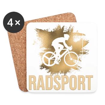 Radsport - Untersetzer (4er-Set) - Weiß - Vorne