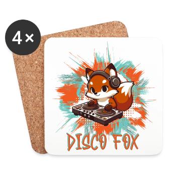 Discofox Fox Tanzen Disco Frauen Foxtanz - Untersetzer (4er-Set) - Weiß - Vorne