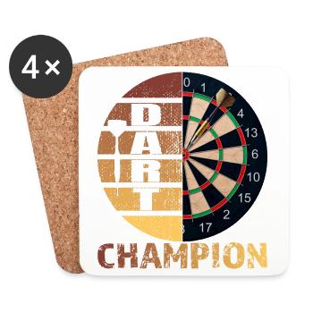 Dart Champion - Untersetzer (4er-Set) - Weiß - Vorne