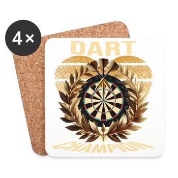 Dart Champion - Untersetzer (4er-Set) - Weiß - Vorne