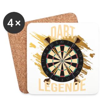Dart Legende - Untersetzer (4er-Set) - Weiß - Vorne