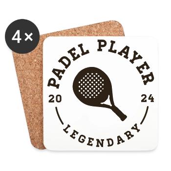 padel player - Coasters (set of 4) - white - Front