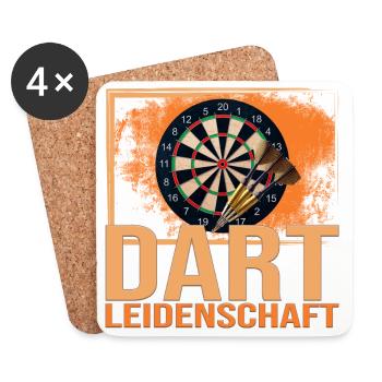 Dart Leidenschaft - Untersetzer (4er-Set) - Weiß - Vorne