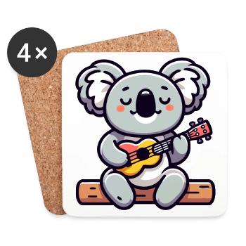 Koala Chords: The Eucalyptus Melodist - Coasters (set of 4) - white - Front
