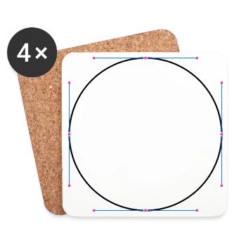 Vecteur de cercle - Dessous de verre (lot de 4) - blanc - Devant