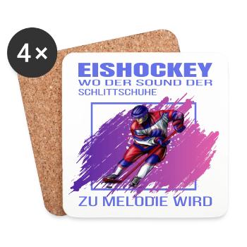 Wo der Sound der Schlittschuhe zur Melodie wird - Untersetzer (4er-Set) - Weiß - Vorne