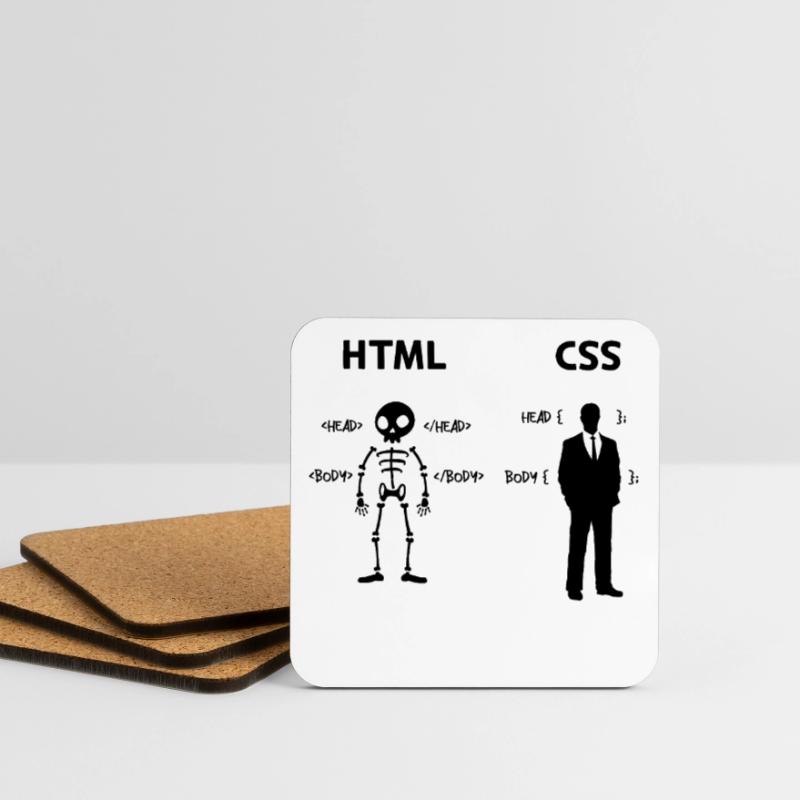 Developer Programmer Coden Css Scripting Code Coasters (set of 4)