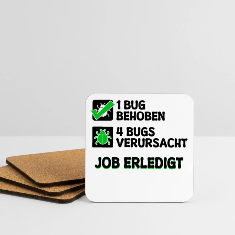 Open Source Bugfixing Bugs Developer Programmier Untersetzer (4er-Set)