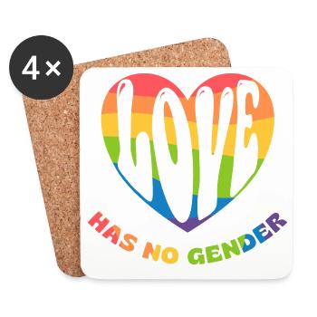 Love has no gender - Coasters (set of 4) - white - Front