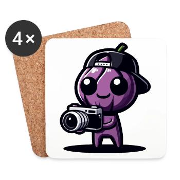 PicBerry le Shutterbug - Dessous de verre (lot de 4) - blanc - Devant