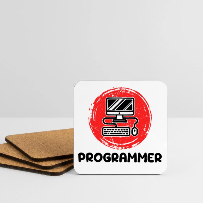 Computer Developer Programmierer Code Skripting Untersetzer (4er-Set)