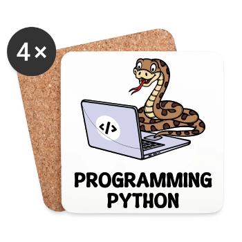 Developer Lustige Sprüche Programmierer Computer - Untersetzer (4er-Set) - Weiß - Vorne