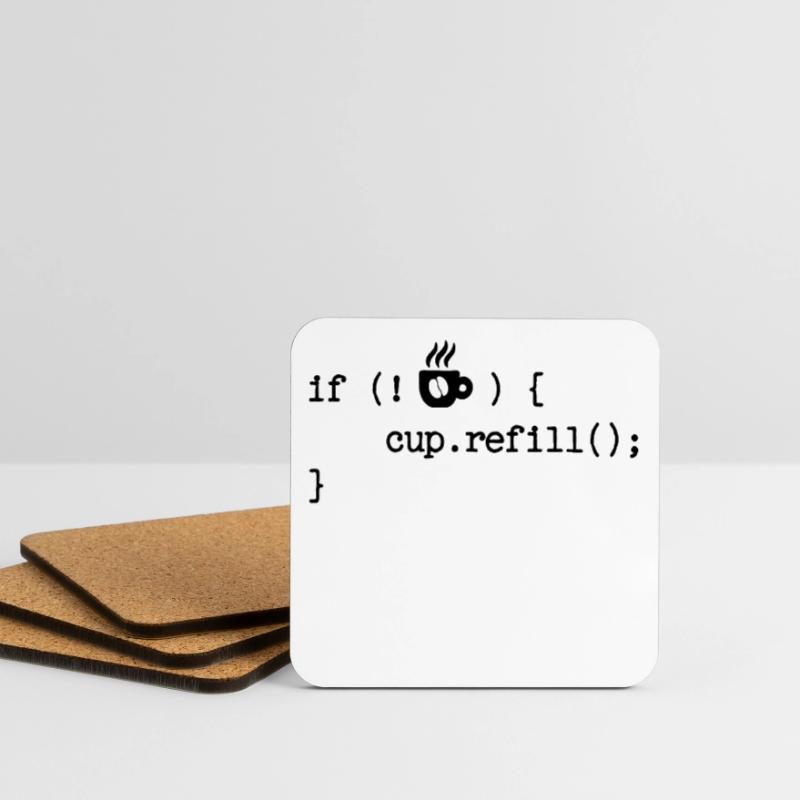 Developer Programmierer Code Webentwickler Debug Untersetzer (4er-Set)