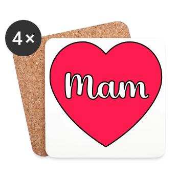 Mama Hart - Untersetzer (4er-Set) - Weiß - Vorne