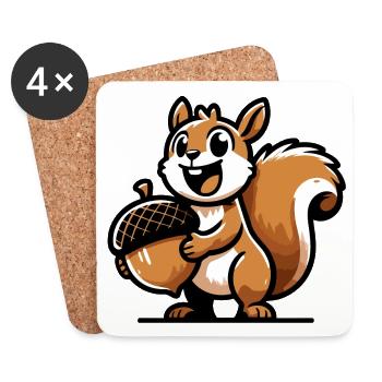 Acorn Ace : le navigateur cinglé - Dessous de verre (lot de 4) - blanc - Devant