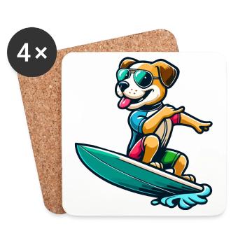 Wave Riding Buddy - Untersetzer (4er-Set) - Weiß - Vorne