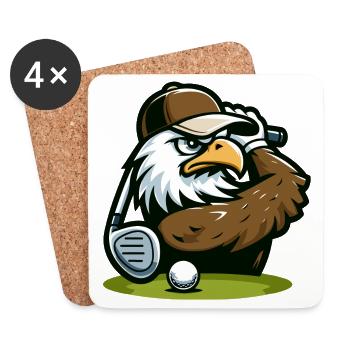 Eagle Ace : le pro du golf - Dessous de verre (lot de 4) - blanc - Devant