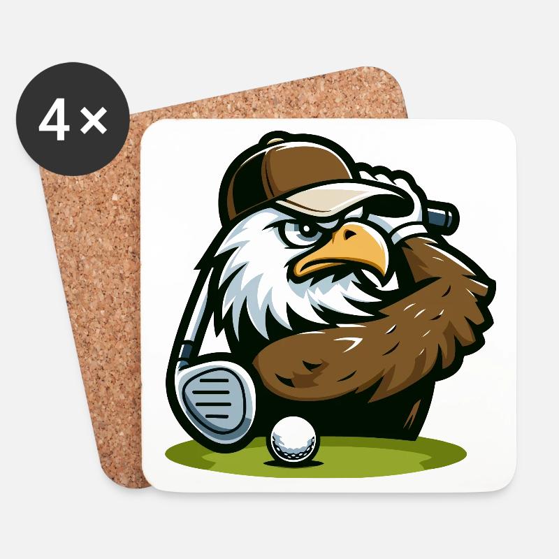 Eagle Ace: The Golf Pro - Coasters (set of 4) - white